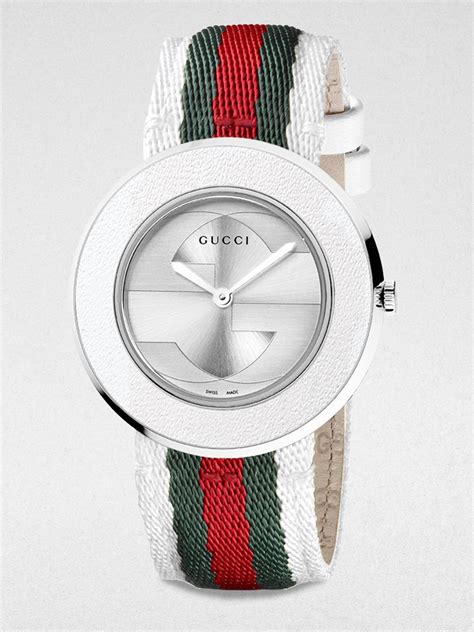 gucci ladies watch white strap|gucci replacement watch strap.